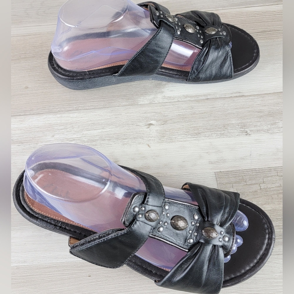 Clarks Artisan Jandi Gem Soft Black Leather Slide Sandal 9W - Picture 2 of 16